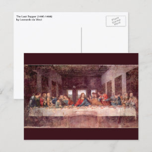 Cartão Postal Leonardo da Vinci é o último jantar