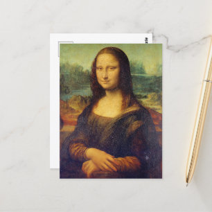 Cartão Postal Leonardo da Vinci - Mona Lisa