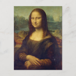 Cartão Postal Leonardo da Vinci - Pintura de Mona Lisa