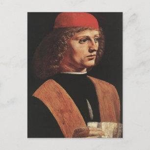 Cartão Postal Leonardo da Vinci - Retrato de um Músico