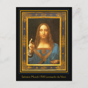Cartão postal Leonardo da Vinci Salvator Mundi 150