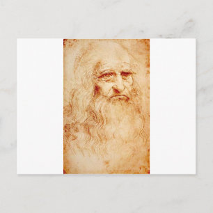 Cartão Postal Leonardo da Vinci, suposto autorretrato.