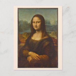 Cartão Postal Leonardo da Vinci's Mona Lisa, Arte Renascentista