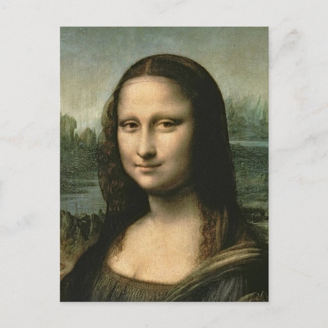 Cartão Postal Leonardo Vinci | Mona Lisa, c.1503-6 (Frente)