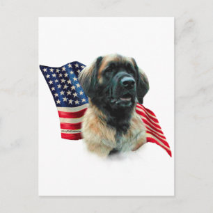 Cartão Postal Leonberger Flag