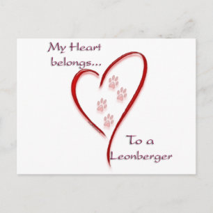 Cartão Postal Leonberger Heart Pertence