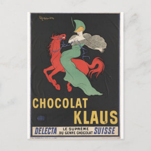 Cartão Postal Leonetto Cappiello: Chocolat Klaus 1903