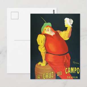 Cartão Postal Leonetto Cappiello La Cruz del Campo Beer AD
