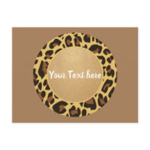 Leopard Animal Print Pattern Circle Fashion Beauty
