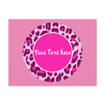 Leopard Animal Print Pattern Circle Fashion Rosa