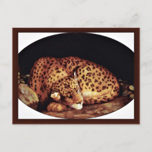 Cartão Postal Leopard Oval Por Stubbs George