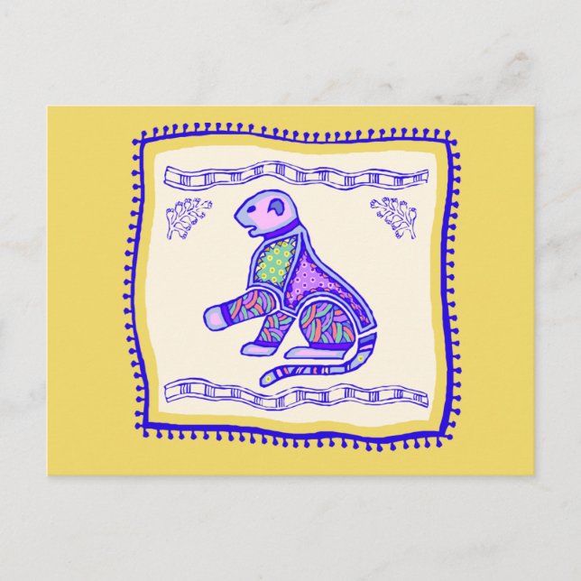 Cartão Postal Leopard Quilt (Frente)