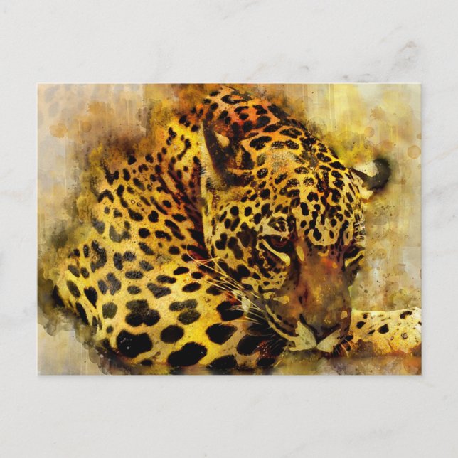 Cartão Postal Leopardo (Frente)