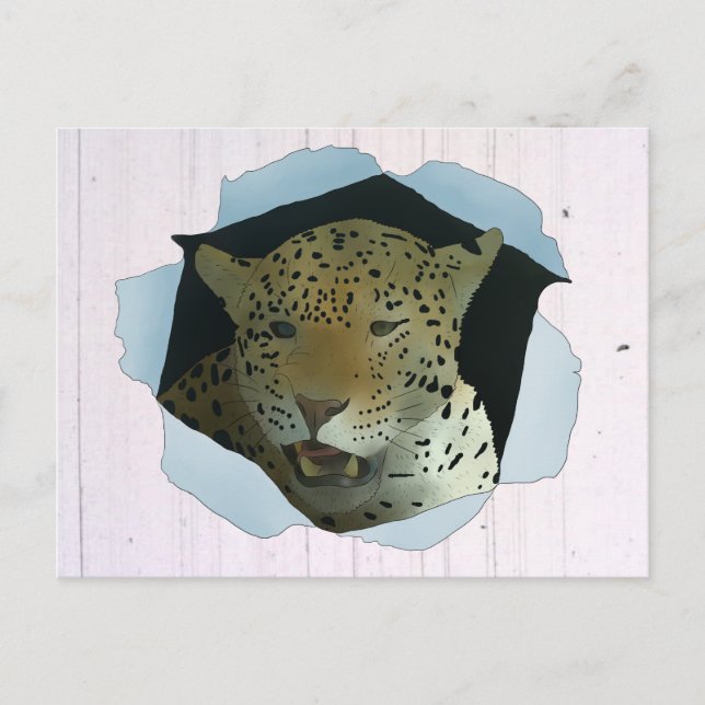 Cartão Postal Leopardo (Frente)