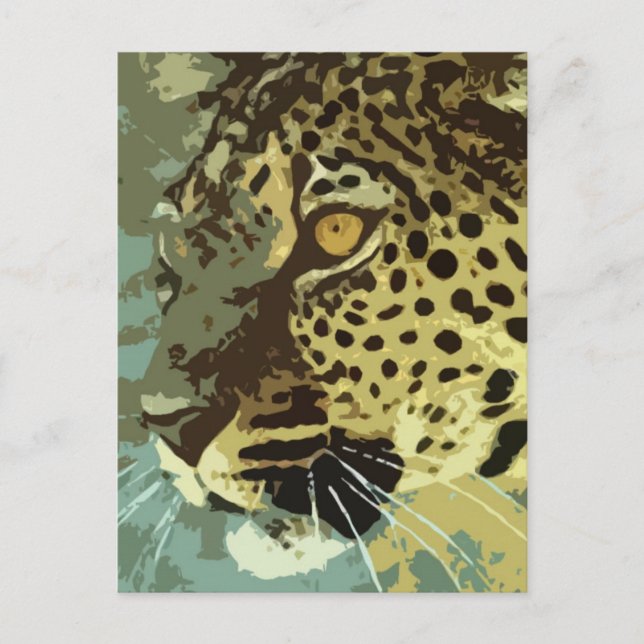 Cartão Postal Leopardo (Frente)