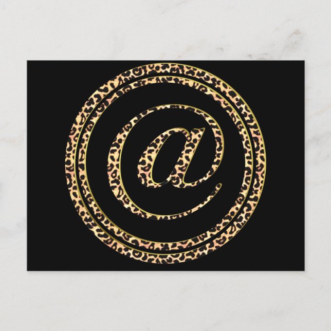 Cartão Postal Leopardo @ (Frente)