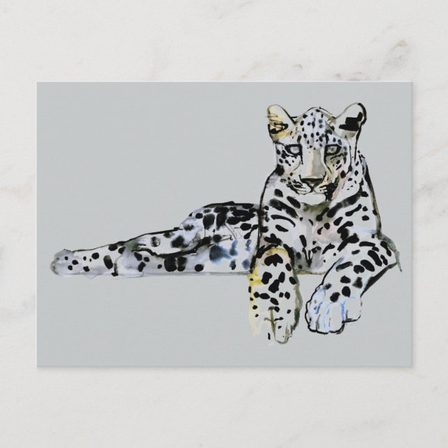 Cartão Postal Leopardo Árabe 2008 7 (Frente)