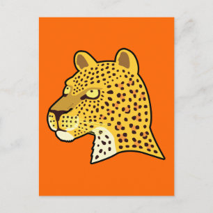 Cartão Postal Leopardo-de-véu