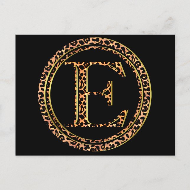 Cartão Postal leopardo E (Frente)