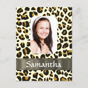 Cartão Postal Leopardo personalizado