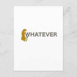 Cartão Postal Leopardo, Que Seja, Impressão Leopardo, Hipster En