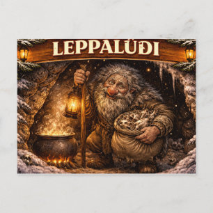 Cartão Postal Leppaludi islandês Yule Lad