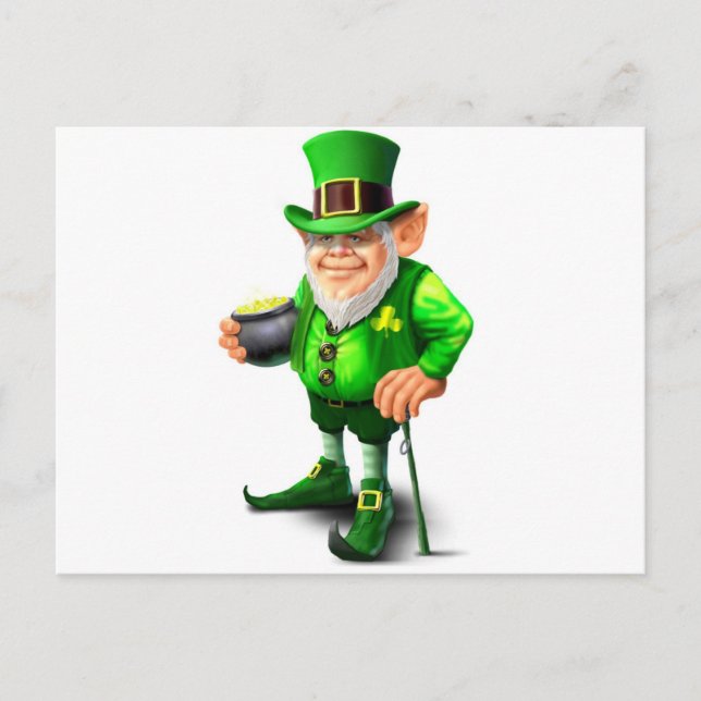 Cartão Postal Leprechaun (Frente)