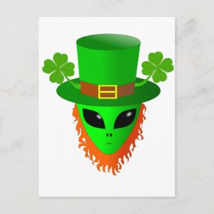 Cartão Postal Leprechaun Alienigena