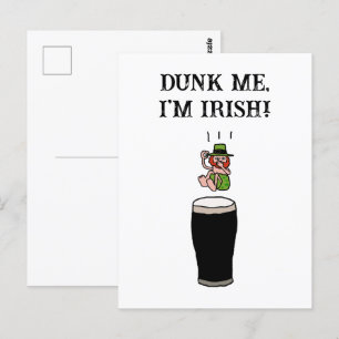 Cartão Postal Leprechaun Beer Dive - Cartografia Engraçada