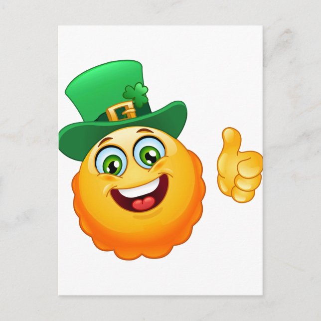 Cartão Postal leprechaun emoji (Frente)