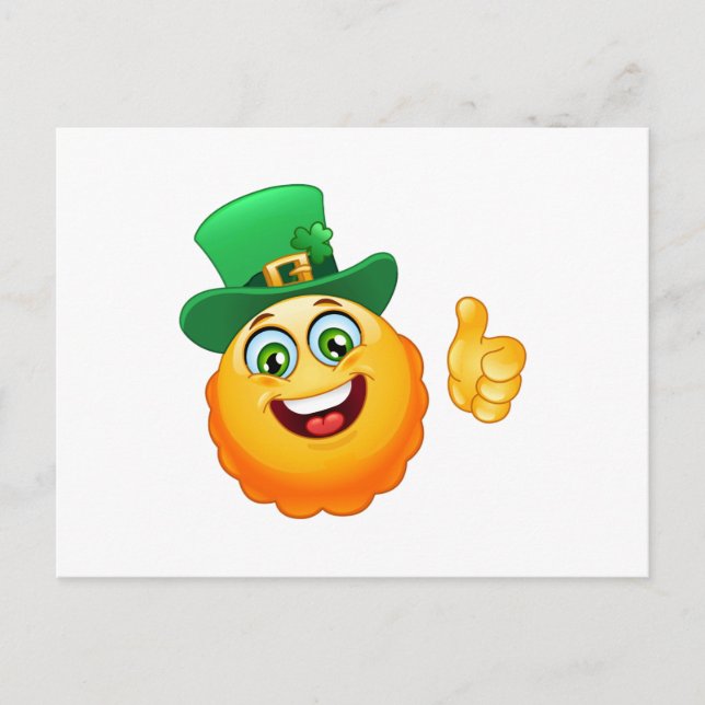 Cartão Postal leprechaun emoji (Frente)