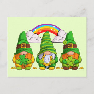 Cartão Postal Leprechaun Gnomos