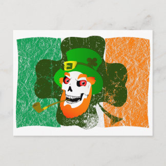 Cartão Postal Leprechaun Skull