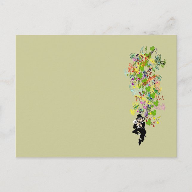 Cartão Postal LeprechaunBlackPants (Frente)