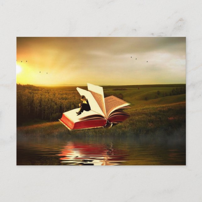 Cartão Postal Ler é mágico - Personalize-me! (Frente)