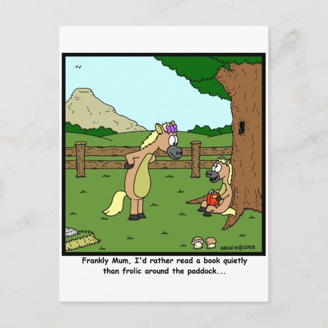 Cartão Postal Ler um livro (Frente)