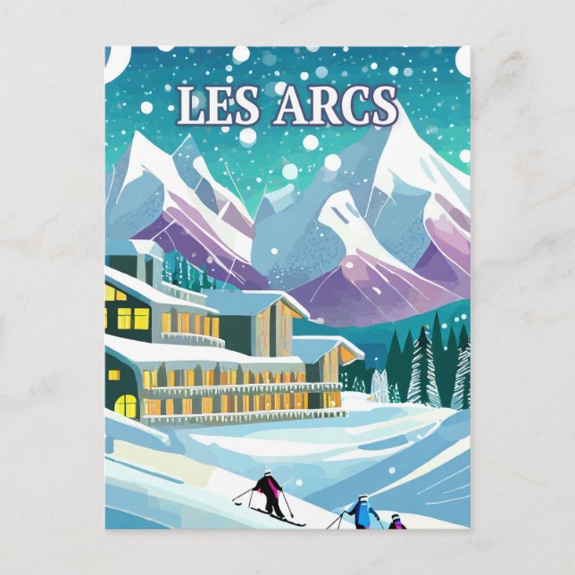 Cartão Postal Les Arcs : Sculptures Alpines dans l'Éclat de l'Hi (Frente)