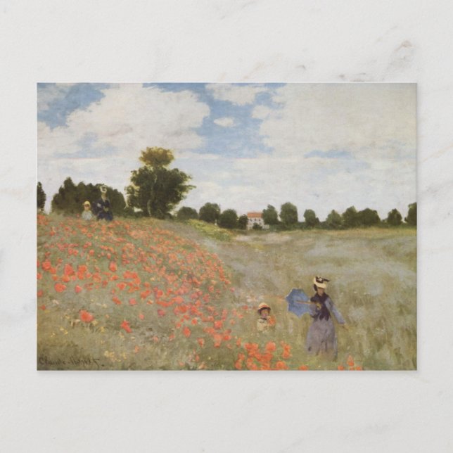 Cartão Postal Les coquelicots - Claude Monet - 1873 (Frente)