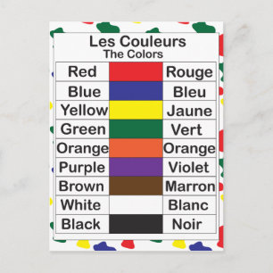 Cartão Postal Les Couleurs