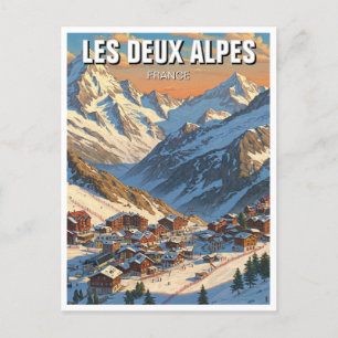 Cartão Postal Les Deux Alpes France Viagem
