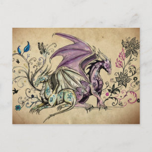 Cartão Postal Les dragons fleuris -