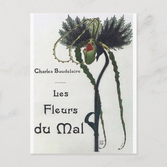 Cartão Postal Les Fleur du Mal - Baudelaire (Frente)