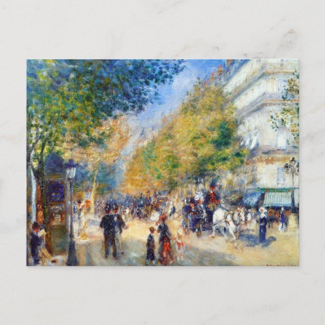 Cartão Postal Les Grands Boulevards por Renoir (Frente)