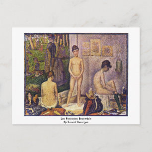 Cartão Postal Les Poseuses Ensemble Por Seurat Georges