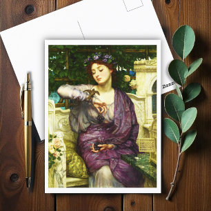 Cartão Postal Lesbia e seu pardal por Sir Edward John Poynter