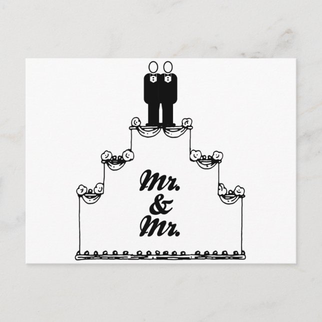 Cartão Postal LESBIAN WEDDING CAKE MR E MR - - - .png (Frente)