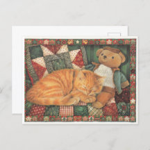 CARTÃO POSTAL LESLEY ANNE IVORYS CHRISTMAS CAT