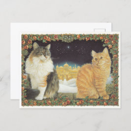 CARTÃO POSTAL LESLEY ANNE IVORYS CHRISTMAS CAT