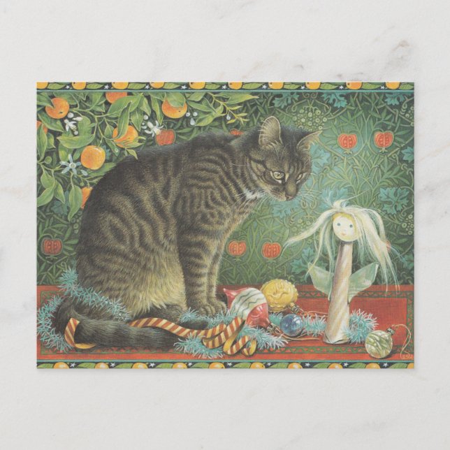 CARTÃO POSTAL LESLEY ANNE IVORYS CHRISTMAS CAT POSTCARD (Frente)