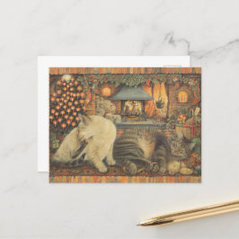 CARTÃO POSTAL LESLEY ANNE IVORYS CHRISTMAS CAT POSTCARD